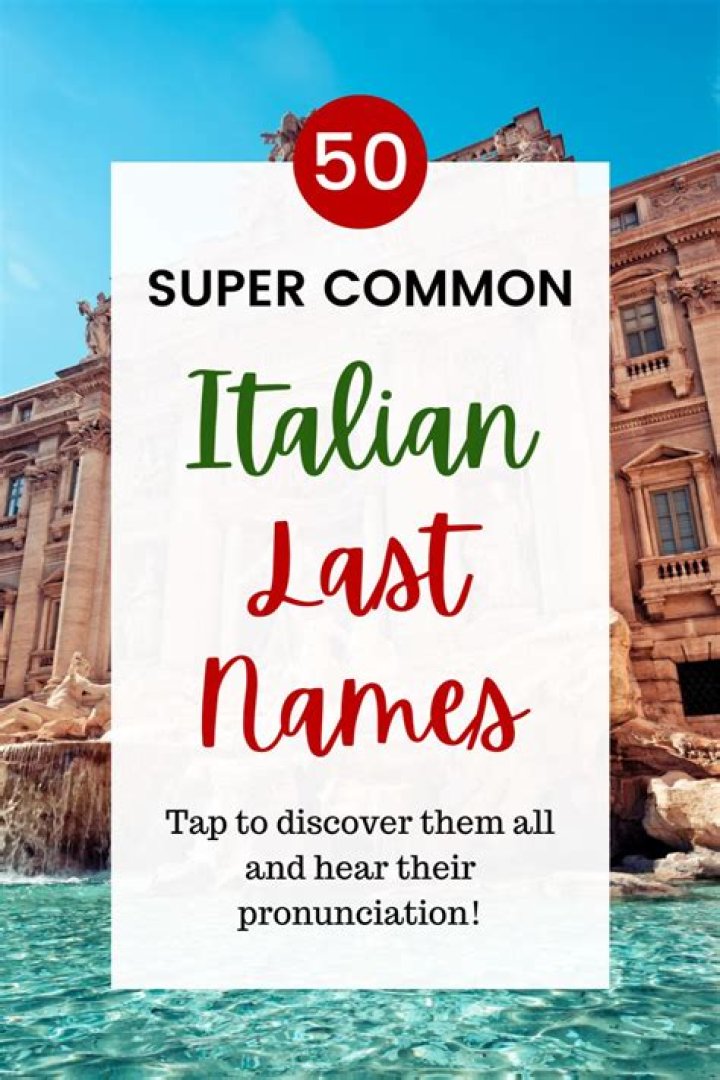 200+ Italian Last Names Or Surnames With Meanings