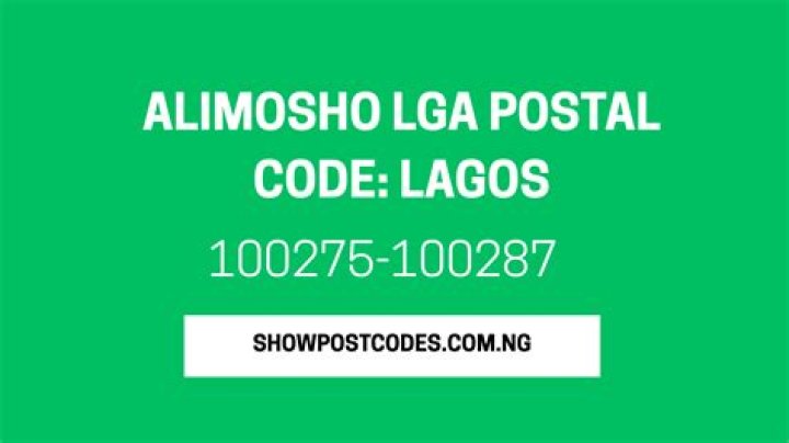 Alimosho Postal / Zip Code – Lagos City