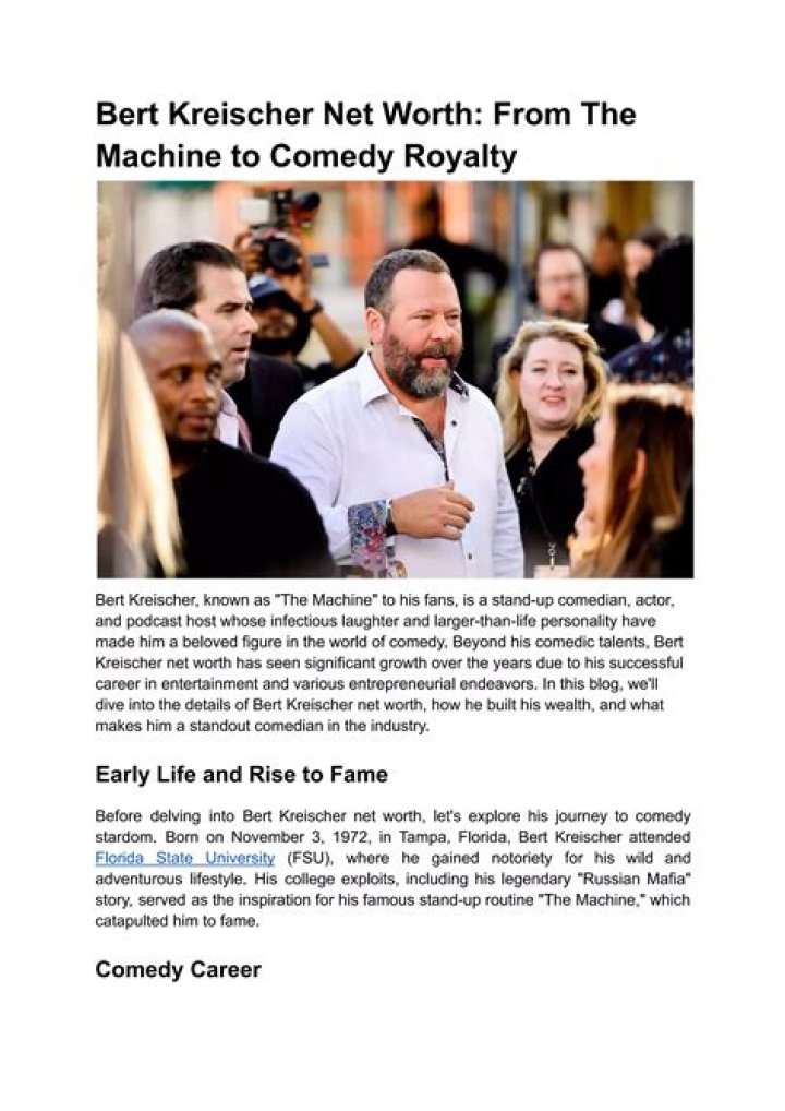 Bert Kreischer’s Net Worth: How Much Money Does The Podcaster Have?