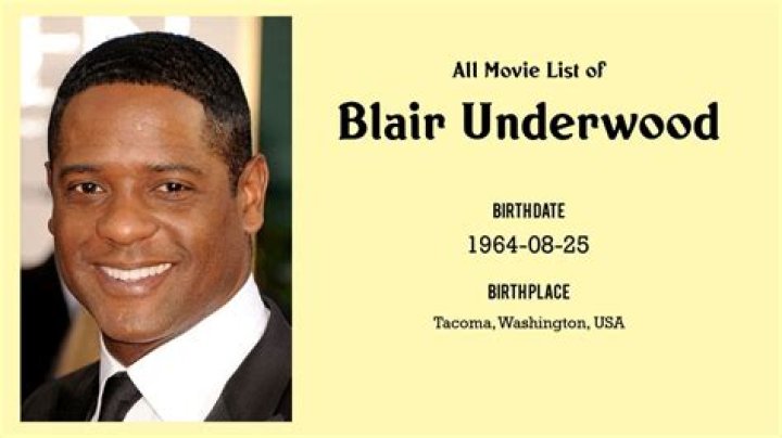 Blair Underwood Filmography, Movie List, TV Shows and Acting Career.