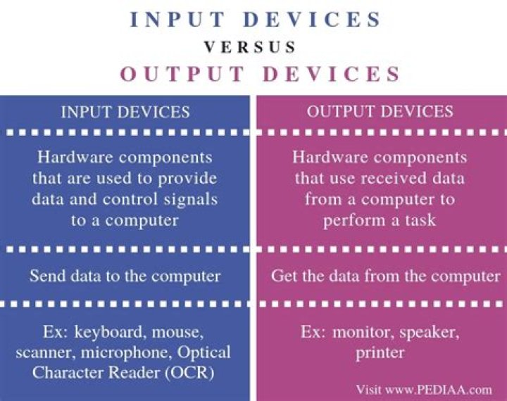 Difference between input and output