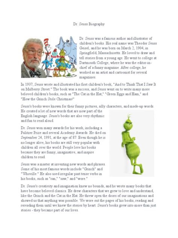 Dr Seuss – Life, Death and Facts About The American Children’s Author