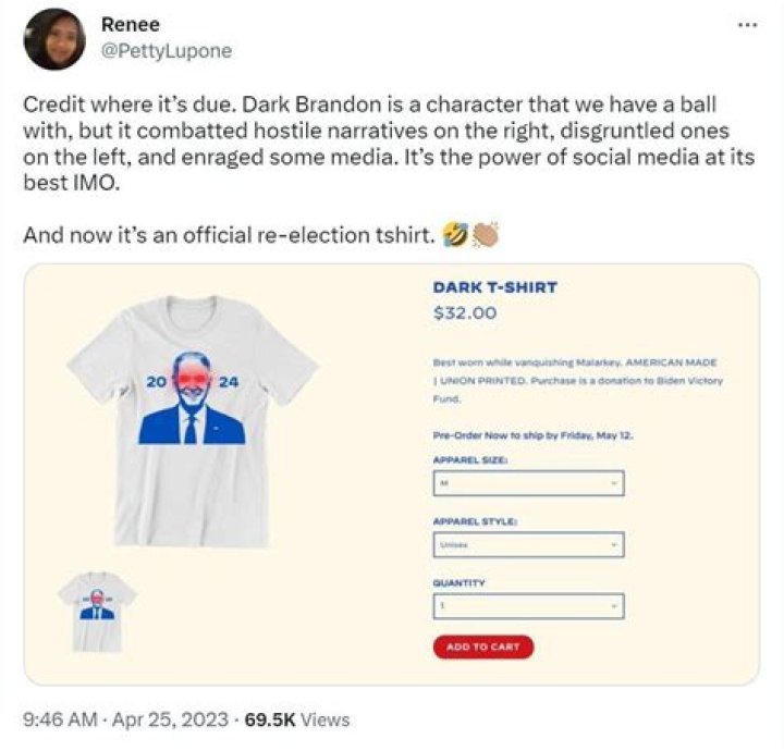 
“Good marketing team”: Joe Biden’s Dark Brandon meme origin explained as re-election merch sends the internet into a frenzy 