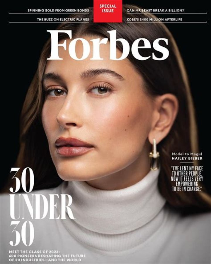 Hailey Bieber Says It’s ‘Empowering’ to Be Creative at Rhode as She Lands Forbes 30 Under 30 Cover