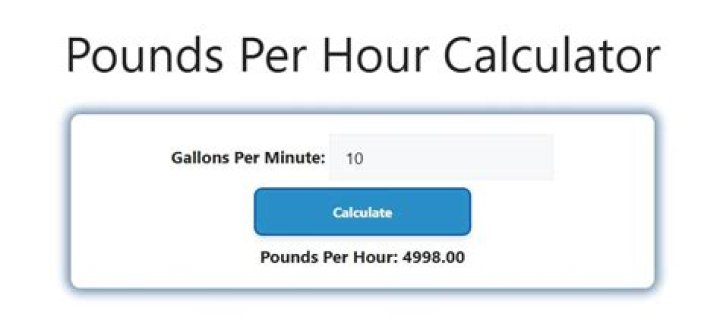 How do you convert pounds per hour to gpm