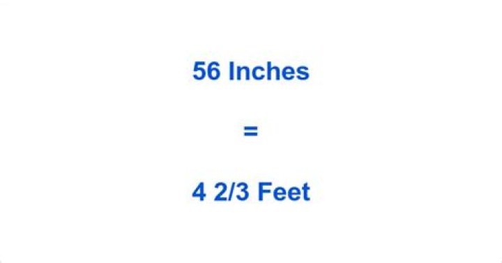 How many feet is 56 inches
