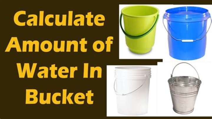 How many litres does a normal bucket hold