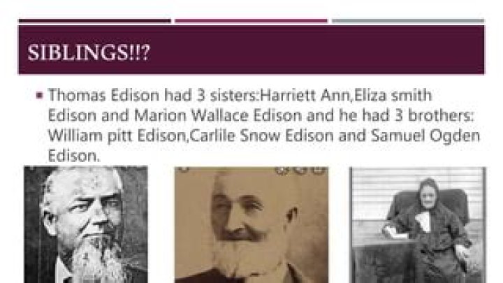 How much siblings did thomas edison have