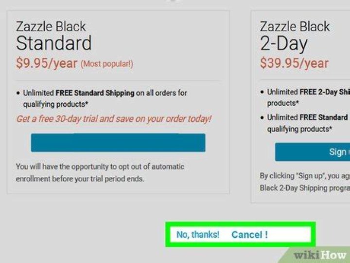 How to cancel zazzle black