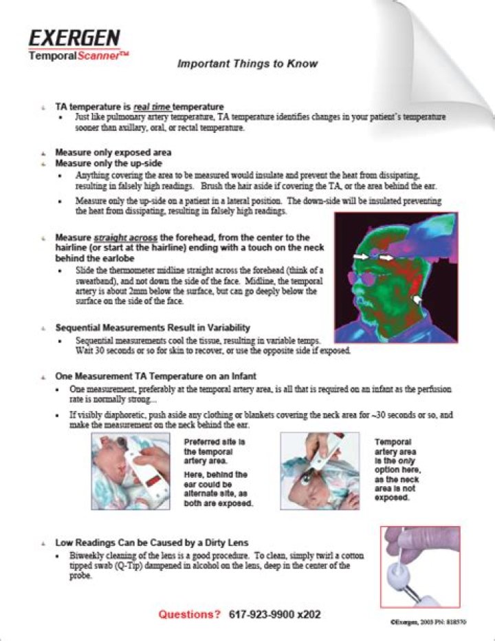 How to reset exergen temporal scanner