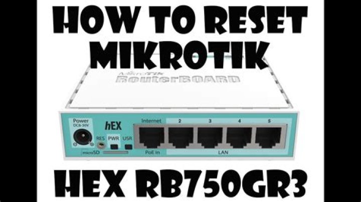 How to reset mikrotik switch
