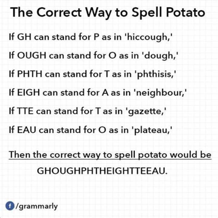 How to spell potato joke