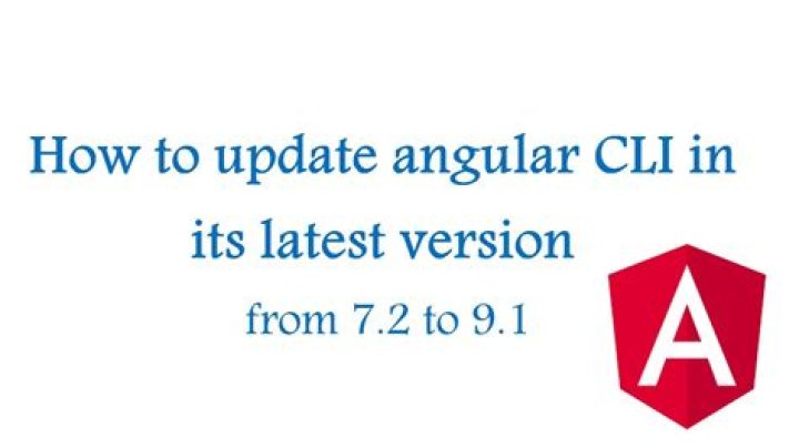 How to update angular cli