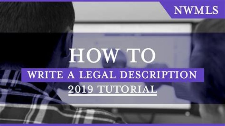 How to write a legal description