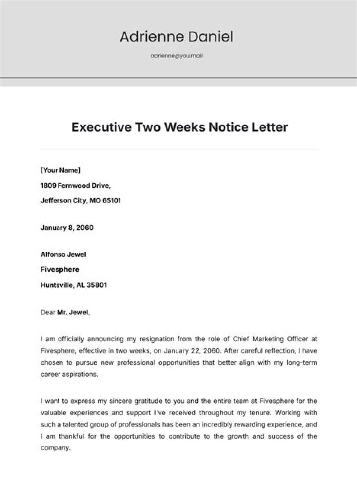 How to write a vale notice