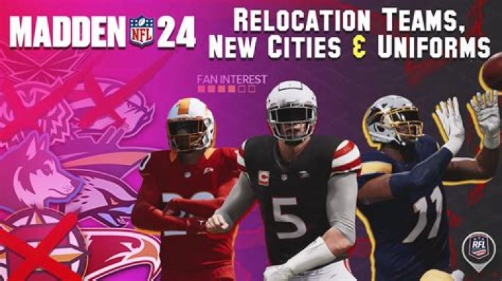 Madden 24 Relocation Uniform: Teams and Cities