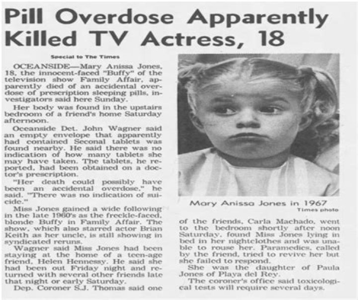 Mary Anissa Jones Death Photos – How Did Family Affair Actress Died? Overdose and Secrets Left Behind