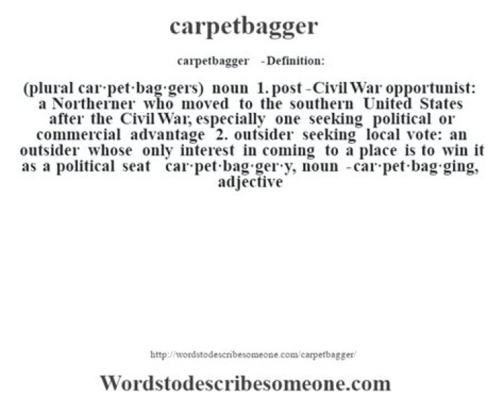 What does carpetbagger mean
