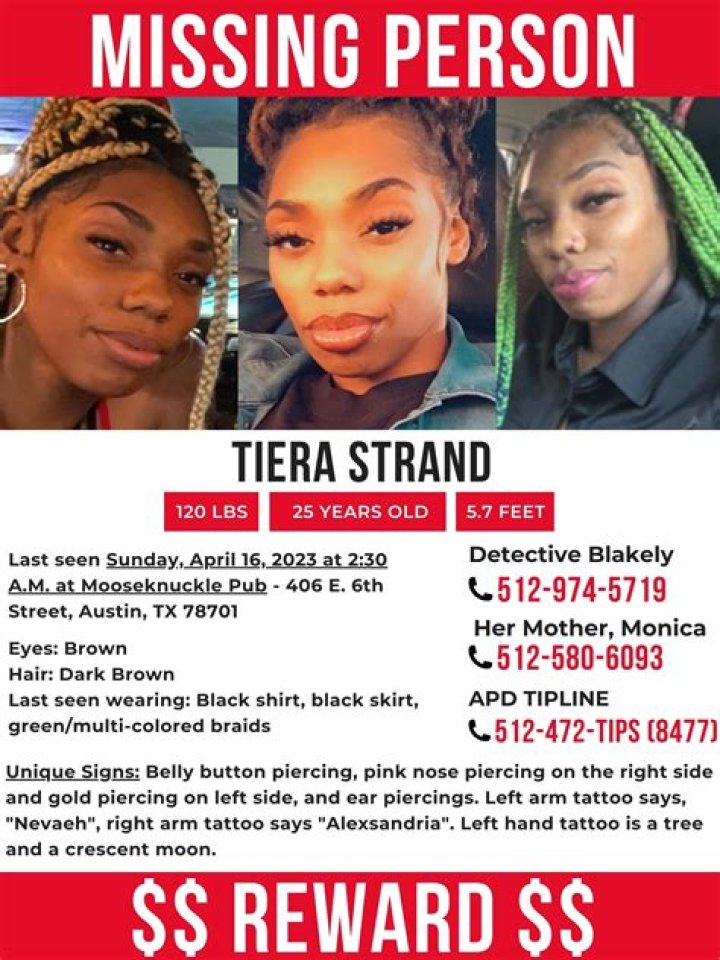 
What happened to Tiera Strand? Missing Austin woman found dead in roadside ditch 