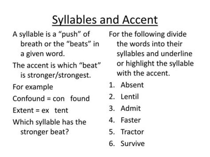 What is an accented syllable