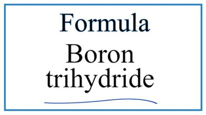 What is the correct formula for boron trihydride
