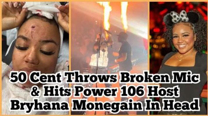 Who is Bryhana Monegain? 50 Cent throws microphone, hits Power 106 host in head, makes her bleed