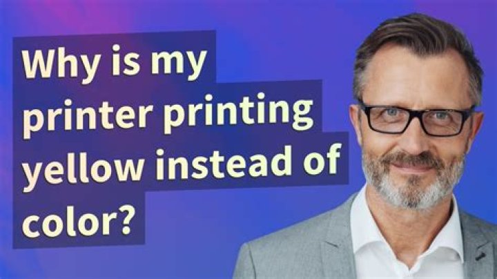 Why is my printer only printing yellow