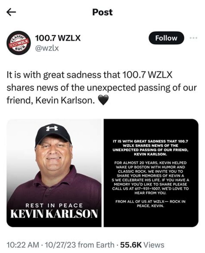 WZLX Kevin Karlson Age And Wikipedia: How Old Was Radio Host?